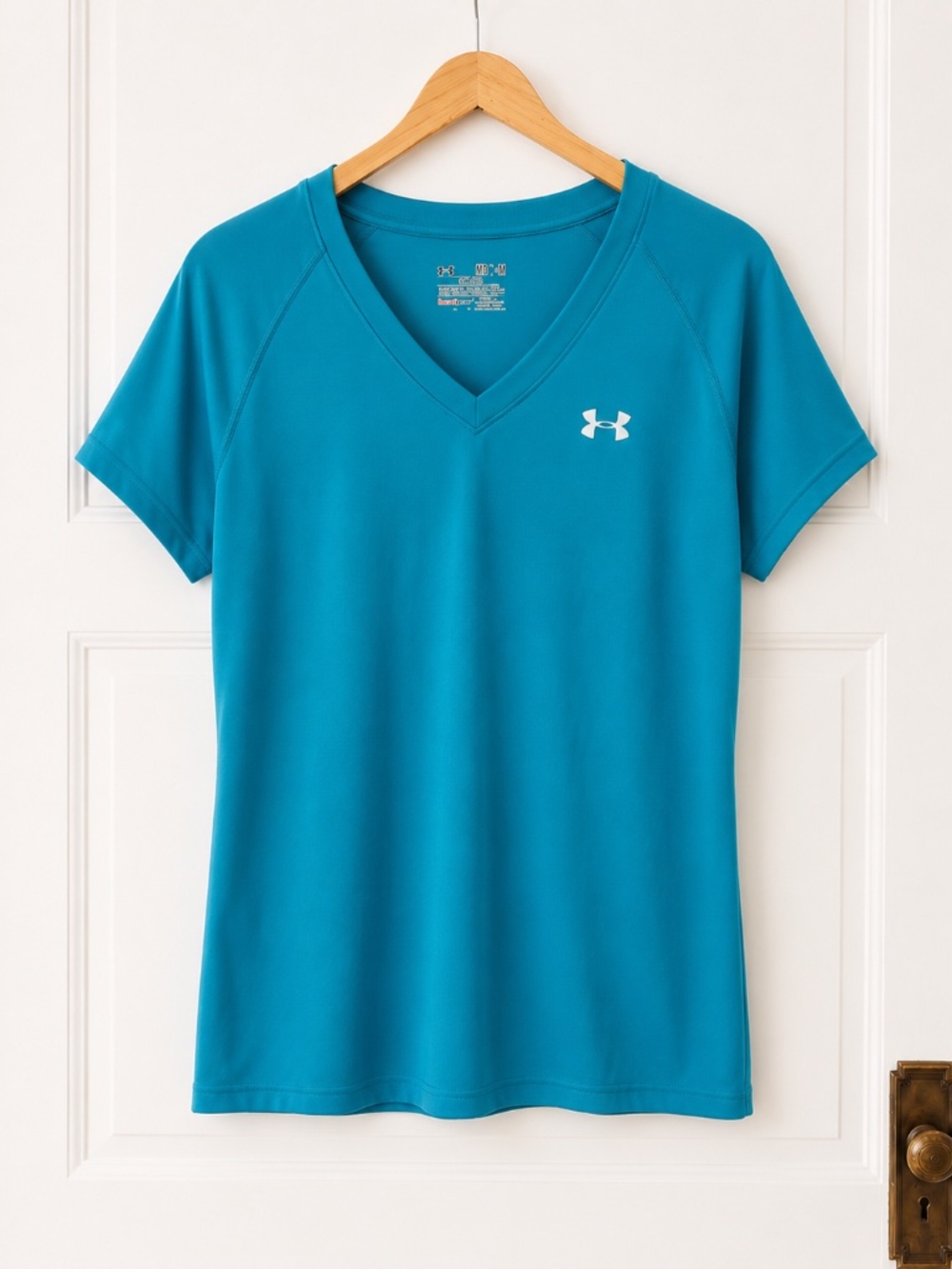 Under Armour Teal V-Neck Short Sleeve Performance Tee